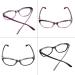 Hyyiyun Cat-eye Bifocal Reading Glasses Women 2 Pairs Spring Hinge Designer Floral Frame Readers - Purple & Black Flower Pattern 2.5x - Buy Online on GoSupps.com