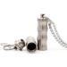 Titanium Pill Case Necklace for Men | Waterproof Keychain Pill Holder - Bamboo 2 Pack - Micro Emergency Aspirin & Nitro Storage - Buy Online on GoSupps.com
