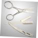 Angoily 2pcs Mustache Scissors & Manual Shaver Set for Men | Stainless Steel Old Fashioned Grooming Tool - International Shipping - Buy Online on GoSupps.com