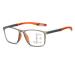 Progressive Multifocus Reading Glasses for Men Women Flexible Sports Glasses Anti blue Light Computer Readers(Couleur:Orange Grandeur:2.5x)
