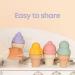Ivory Cradle Silicone Ice Cream Cone Toy - Set of 4 | Play Kitchen Cones | Multicolor | Dishwasher Safe | 100% Food Grade Silicone | Ages 0-7 - Buy Online on GoSupps.com