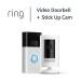 Ring Video Doorbell (2nd Gen) + Ring Outdoor Camera (Stick up Cam) by Amazon | Wireless Video Doorbell Security Camera with 1080p HD Video battery-powered Wifi easy installation Satin Nickel + Ring Outdoor Cam
