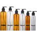 Geminimall Refillable Shampoo & Lotion Bottles - 100/200/300 ml Brown Plastic Containers for Shower & Massage Oil - Buy Online on GoSupps.com