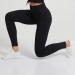 BIUBRA Black Seamless Ribbed Drawstring Leggings | High Waisted Butt Lifting Yoga Pants - Buy Online on GoSupps.com
