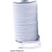 200 Yards 1/4 Inch Braided Elastic Band - White Stretch Cord for Sewing, DIY Masks | High Elasticity Knit Elastic - Buy Online on GoSupps.com