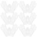 Veemoon 6 Pairs Jewelry Gloves Microfiber White Cotton Gloves for Art Handling Dry Hands Women Men Cloth Working Serving Anti Static Jewelry Silver Inspection Gloves