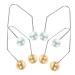Mipcase Appareil Fossettes Joues 2 Pi ces Petite Taille Portable Tonifiant Visage Femmes Bleu Ciel et Dor Clair Entra nement Musculaire Visage Geste Quotidien