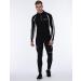 Airtracks Men's Long Running Pants - Functional Compression Tights Breathable & Reflective XL Black-Grey for Optimal Performance - Buy Online on GoSupps.com