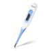 ADORIC Digital Waterproof Medical Thermometer with Fever Warning, Bright Blue White-Blue