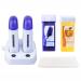 Nynelly Roll on Wax Warmer Kit Wax Roller Kit for Hair Removal, Double Depilatory Wax Cartridge Wax Heater with Heater Base for Hair leg,Armpit,Bikini (Wax Heater 1 ,Depilation Wax 2, Strips 20) Double-Waxing Kit