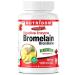 Nutridom Bromelain Digestive Enzyme Pineapple Supplements 120 Veggie Capsules 2400 GDU/g 500 mg Supports Healthy Digestion Non-GMO Vegan Free of Gluten Soy & Dairy (120 Count)