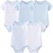 Chamie Newborn Baby 9-12 Months Clothing Set | 5 Pcs Bodysuit, 4 Pcs Pants, Vests | Pure Cotton | Boys and Girls 0-12M | Blue2 - Buy Online on GoSupps.com