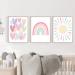 Rainbow Heart Boho Wall Poster | Kids Room Picture Set (40x50cm) - Premium Unframed Art for Young Girls - Buy Online on GoSupps.com