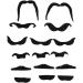 Self Adhesive Fake Eyebrows Beard 60 Pcs Moustache and Eyebrows Stick on Fake Eyebrows and Moustache Kit for Old Man Dress Up Grandpa Costume Accessories - Buy Online on GoSupps.com