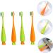 Buy iPetBoom Extra Soft Carrot Manual Toothbrushes for Kids - 4 Pack Travel Cartoon Toothbrushes for Children - Buy Online on GoSupps.com