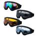 LJDJ Ski Goggles, Pack of 4 - Snowboard Motorcycle Goggles Tactical Combat Military Glasses Colorful+gray+orange+blue Lens/Black Frame