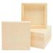 6 Pack Unfinished Wood Canvas Boards for Painting 6x6 Square Wooden Panels for Crafts