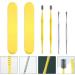 Healeved Double Sided Ear Wax Pickers 4pcs Set - Stainless Steel Earwax Remover Tool Kit for Men and Women - Ear Cleaning Curette Spoon with Storage Case - 12x0.5cm - Buy Online on GoSupps.com
