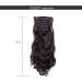 FDEETY Clip in Hair Extensions 22 Inch Set Curly Wave Long Hair Extension Clip ins Wavy Hair Extensions for Women Synthetic Clip on Extension (Dark Brown) - Buy Online on GoSupps.com