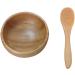 Cute Small Facial Skin Care Mask Bowl Set | Eco-Friendly DIY Makeup Mixing Tool for Women - Natural Color - Buy Online on GoSupps.com