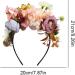 Flower Wreath Headband Hair Accessories Synthetic Floral Crown Bohemian Headband for Women Cosplay Costume Headband (Red) - Buy Online on GoSupps.com