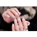 Mezerdoo 24Pcs Luxury Shiny Diamond Bride Nail Art Pre-design Bowknot Grid Floral False Nails with Glue Sticker Short Full Cover Fake Nail (AL14) - Buy Online on GoSupps.com
