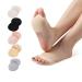 Ericotry Soft Forefoot Pads 5 Pairs Honeycomb Fabric Metatarsal Pads Reusable Ball of Foot Cushion Pads Non-Slip Toe Topper Liner Socks Toe Separators for Heels Pain Relief