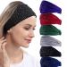 DINPREY Rhinestone Bandeau Headbands Cloth Stretchy Sport Headbands Wide Bandana Hairwraps Workout Dots Head bands Womens Yoga Rhinestone Head Wraps Solid Diamond Twisted Headband Head Wrap Makeup Headband (6 Pcs Rhinest...