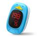 Hofenry pulseximeter children oxygen saturation measuring device finger for children pulse oximeter finger oximeter child-friendly design with 2 AAA batteries for monitoring spo2 PI heart rate blue