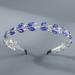Campsis Blue Rhinestones Wedding Headpieces for Bridal Crystal Bride Headband Handmade Wedding Hair Accessories Baroque Prom Party for Women
