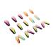 QINGGE Colorful Gradient Rhinestone Press On Nails - 24Pcs Long Coffin Fake Nails for Women - Buy Online on GoSupps.com