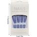 AUklOPVZZ 1 Set French Tip Press on Nails Solid Color Extension Shimmer Fingernails Decals Full Cover Salon Gifts Manicure Kit H33-purple blue jelly glue - Buy Online on GoSupps.com