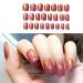 SETHEXY Cat Eye False Nails - 24 Piece Dark Pink Nail Art Tips for Women & Girls | Complete Cover UV Design - Buy Online on GoSupps.com