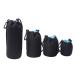 N-S 4 Pack Neoprene Pouch, Soft Plush Camera Lens Pouch, Compatible with Canon, Nikon, Sony, Olympus Pentax Lens Pouches (Black+Blue)