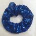 4 Pcs Gold Blue Sequin Hair Scrunchie Set for Women - Ponytail Holders for Show Gym Dance Party - Buy Online on GoSupps.com