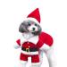 DELIFUR Pet Christmas Costumes Dog Suit with Cap Santa Claus Suit Dog Hoodies Cat Xmas Costumes Party Suit Warm in Winter (Red S) S Red