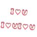Zerodeko 9 Pcs Valentine's Day Stencils Reusable Cake Mold Kitchen Chocolate Molds Valentines Day Cookie Cutters Letter Stamps for Clay Cookie Mold Sandwich Die Cutting Stainless Steel Red