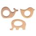 Diy elephant shaped teeth pendant - natural color diy bird shaped tough trailers - natural color diy whale shaped teeth trailers - natural color