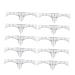 FOMIYES 10pcs Set Eyebrow Measure Ruler Sticker Makeup Ruler Guide Eyebrow Stencil Template Disposable