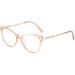 FLYRANGOOV Cat Eye Blue Light Blocking Glasses for Men & Women | Anti-Eye Strain UV Protection | Stylish Champagne Frame - Buy Online on GoSupps.com