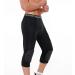 TUOY Men's Padded 3/4 Capri Compression Pants with Knee Pad | Medium Black | Ideal for Basketball, Football, Baseball - Buy Online on GoSupps.com