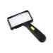 Portable Handheld Reading Magnifier with LED Lights 10X Optical High-Definition Glass Lenses Study and Appreciation of Office Learning Good Times