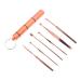 Lurrose 1 Set Ear-Picker Suit Ear Cleaning Kit Nursing Kit De Limpieza De Oidos Ear Picking Spoon Ear Scoops Tool Stainless Exquisite Earwax Cleaners Ear Wax Cleaning Kit Golden