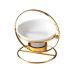 Ikaar fragrance lamp Tealight ceramic flower pattern fragrance oil Tealight holder aroma lamp aroma diffuse tealight with candy holder ceramic essential fragrance lamp gold