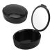 Picked case prosthesis case storage box for false teeth easy portable prosthesis cup for prosthesis container holders for the trip retainer cleaning (black)