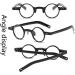Dibako Round Mini Reading Glasses - Unisex Lightweight Anti-Blue Light Fashion Black +3.00 Strength - Buy Online on GoSupps.com
