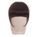 Bangs Hair Bangs Hair for Women Bangs Hair Clip Extension Brazilian Human Hair Blunt Bangs Clip In Thick Natural Hair Extension Non-Remy Clip-In Neat Bang Hairpieces Bangs Hair Clip(Dark Brown 20g T)