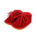 LACOFIA Baby Boys Girls Winter Shoes First Walkers Infant Anti-Slip Lace up Booties 6-12 Months Red