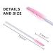 AKStore 200 PCS Disposable Eyelash Brushes Mascara Wands - White-Pink | Cosmetic Makeup Tool Kits - Buy Online on GoSupps.com