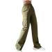 Parachute Pants Y2K Women Cargo Pants Baggy Cargoose Track Pants Streetwear Vintage Jeans Pants 90s E-Girl Streetwear Cargo Pants Y2K Sports Pants Lang Green XXL